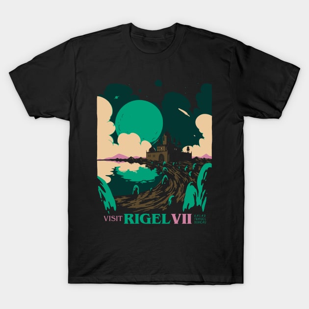 visit rigel VII T-Shirt by mathiole